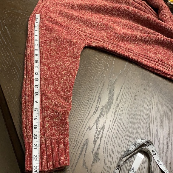 Aigle rare red & tan marled thick knit mock neckline sweater Size L - Picture 17 of 17